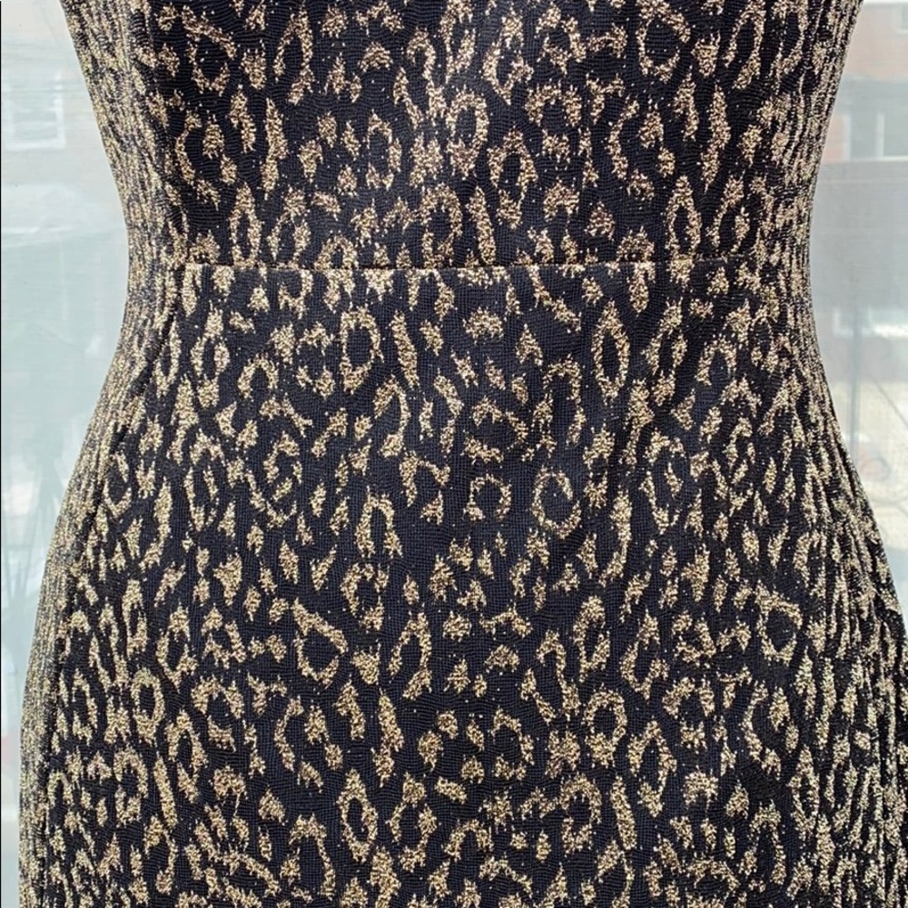 Calvin Klein Gold Leopard Sheath Dress - Picture 4 of 5